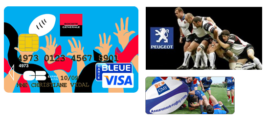 Société Générale, Peugoet, GMF, sponsor du rugby