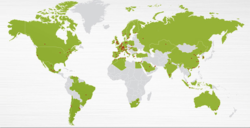 Présence d'Alstom dans le monde