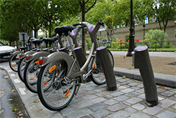 Aperçu des Vélib', vélos en libre service de la ville de Paris