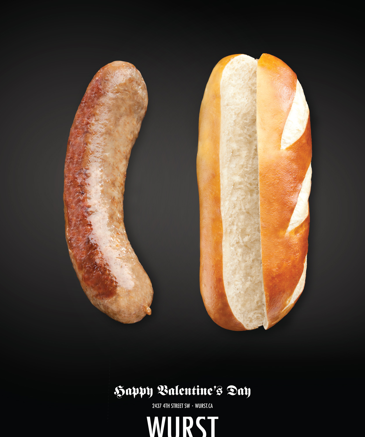 Publicité Wurst pour la Saint Valentin