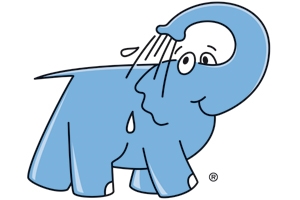 Logo éléphant bleu