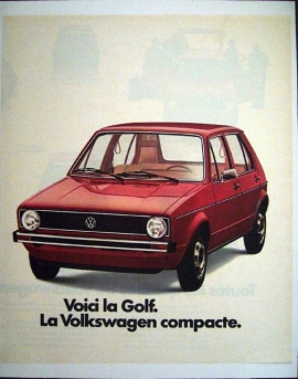 Publicité Golf Volkswagen