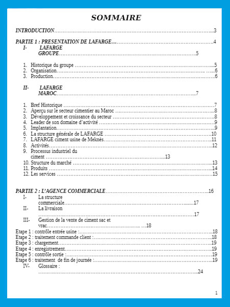 MODELE DE RAPPORT DE STAGE EN COMPTABILITE ET FINA  Aide Afrique 