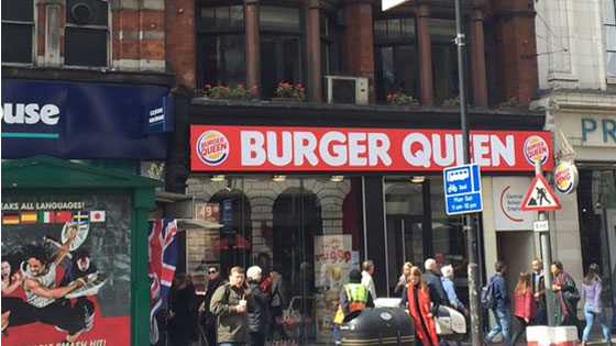 Burger queen en hommage à Elizabeth 2