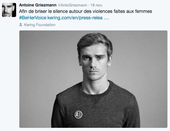 Antoine Griezmann, Kering Foundation, Ruban Blanc