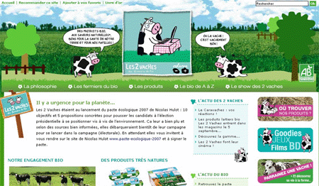 Site Internet deux vaches danone