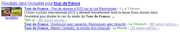 tour de france recherche google