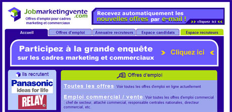 Job marketing vente