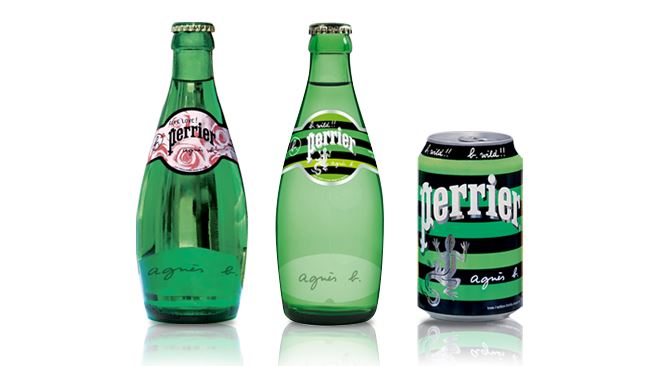 Bouteilles de Perrier Agnès B.