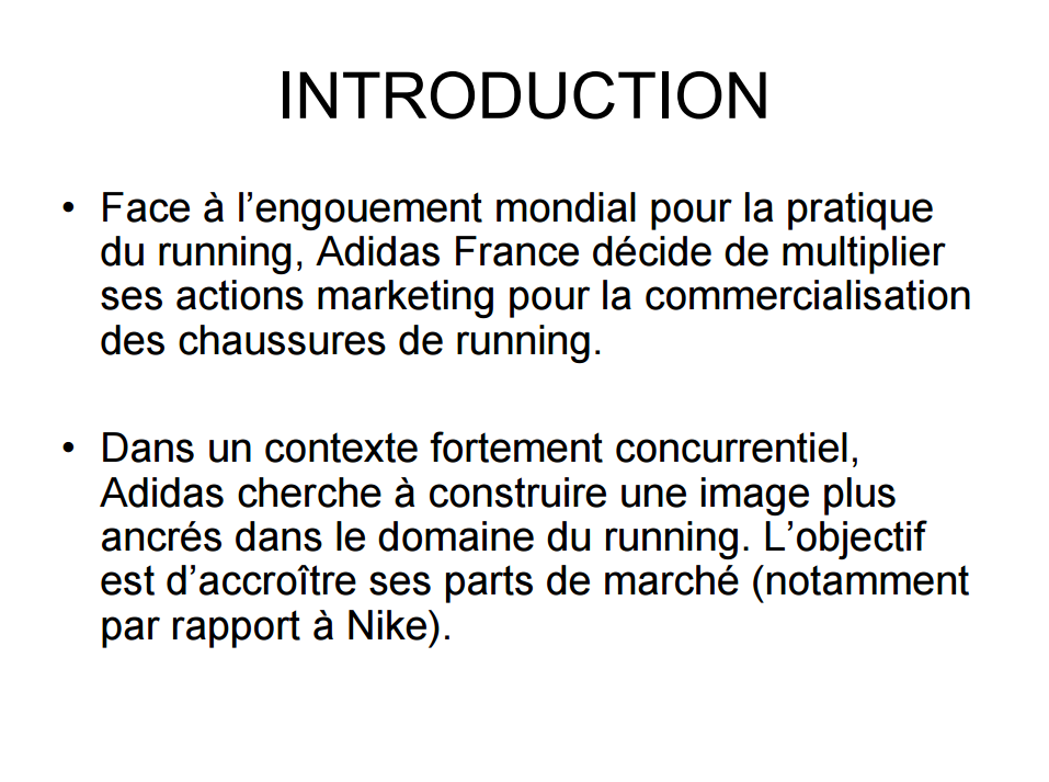 Adidas : analyse à télécharger